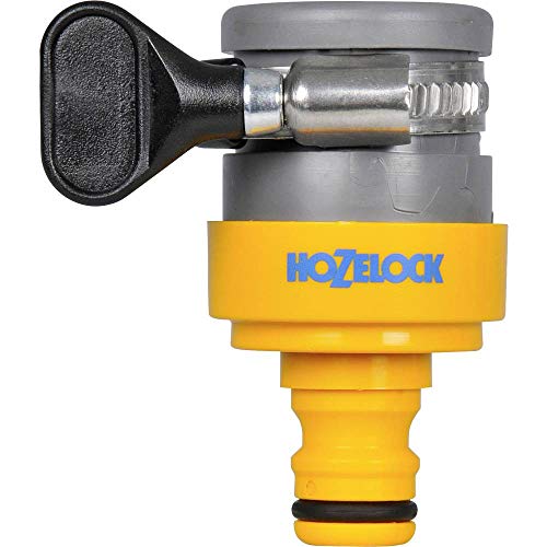 HOZELOCK - Indoor Tap Connector Round ø 14mm - 18mm : For Modern Threadless Kitchen Taps Adjustable Stainless Steel Collar Easy and Tight Connection Loose [2176P9000]
