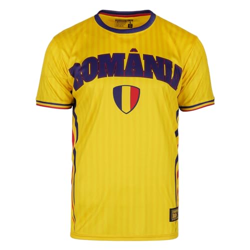 Fußballtrikots Fußball Trikot Rumänien Nationalmannschaften Fan-Trikot Rumänien Trikot - Fußball T-Shirt (L)