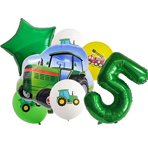 DIWULI Globos de Cumpleaños Tractor 5 Años - Decoración