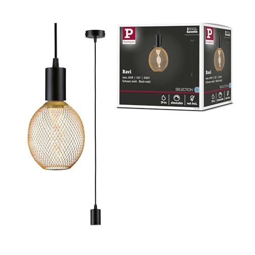 Paulmann 71136 Pendelleuchte Ravi IP44 E27 max. 60W Schwarz matt Pendel ohne Leuchtmittel Paulmann 71136 Pendelleuchte Ravi IP44 E27 max. 60W Schwarz matt Pendel ohne Leuchtmittel