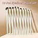 ZAKVOP Eyeliner Brush Set, 10 PCS Fine Angled & Flat Eye Liner Brushes with Eyebrow Brush, Makeup Brushes Set for Precision Eye Makeup