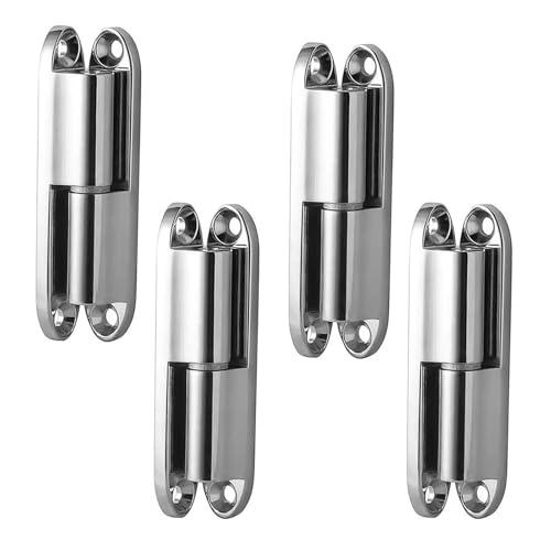 DIYCUT 4 Pezzi Cerniere Porta, Cerniere per Mobili, Cernieres per Ante, Resistente alla Corrosione e Senza Manutenzione, per Porte in Legno, Finestre, Mobili, Porte da Giardino
