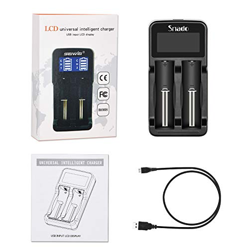 Intelligent Charger, Snado LCD Display Universal Smart Charger for Rechargeable Batteries Li-ion Batteries 18650 18490… - Image 7