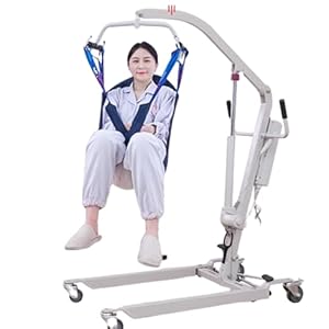 Elektrische lift, thuiszorglift voor ouderen, mobiel tillen en tillen voor het verplaatsen van gehandicapte patiënten, 360° rotatie, batterij opladen, draagvermogen 250 kg