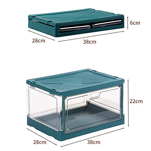 Boîte à chaussures plastique empilable pour sneakers de luxe avec vitrine verte - 8