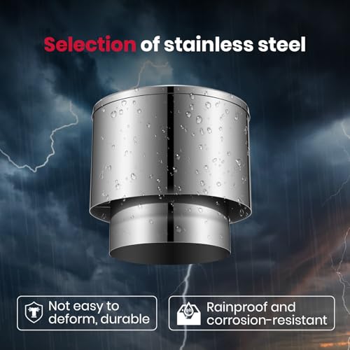 GASLAND 3.54'' Rain Cap for Tankless Water Heater BS158 BE158, Stainless Steel Round Rain Proof Windproof Cap, Easy Installation, Perfect for Outdoor Installation - Thumbnail 3