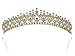 SAMKY Rhinestone Crystal Pageant Bridal Tiara Crown - Clear Crystals Gold Plated T1176