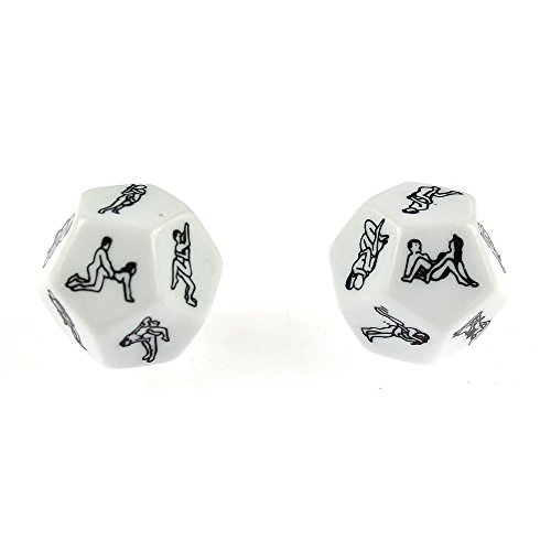 2 Pcs Of 12 Sides Funny Sex Position Dice For Bachelor Party Or Adult Couples Novelty Toys Game Gift #TOP30