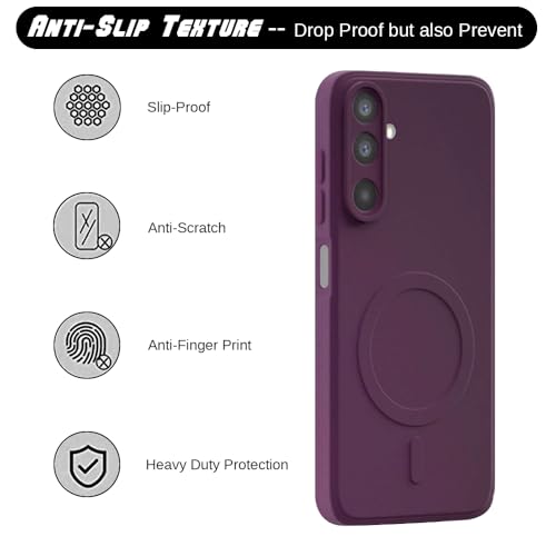 Image of Back Cover | MagFit Ring Design (Non-Magnetic) | Shockproof Protection | Anti-Slip Grip | Raised Camera Edges | Slim Protective Case for Samsung Galaxy A17 5G / F17 5G / M17 5G (Purple)