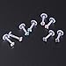 ZS 10-12Pcs 16G Clear Bioflex CZ Stone Labret Monroe Lip Ring Helix Tragus Cartilage Earrings Stud Piercing