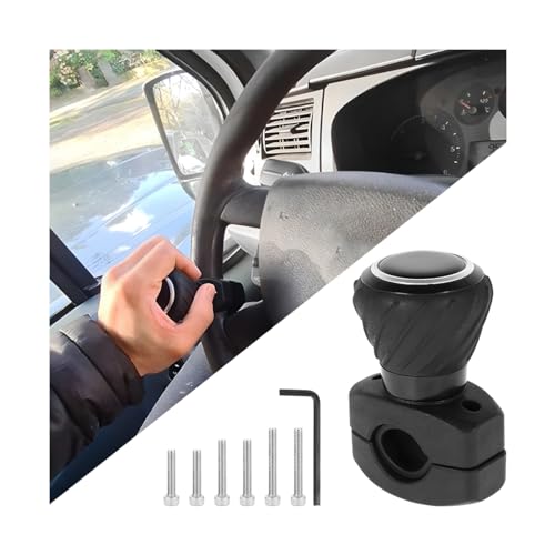 JNNJ Steering Wheel Power Handle Aid, Universal Car Steering Wheel Knob, Universal Car Booster Power Handle Ball, Steering Wheel Aid Flexible Control Spinner Knob, Fit for Cars, Trucks, Tractors