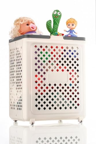 Extra Large Laundry Basket 75L, Foldable Clothes Washing Tub & La...