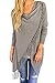 Viottis Women's Tassel Hemn Open Front Blouse Coat Outwear Top 1-Gray M