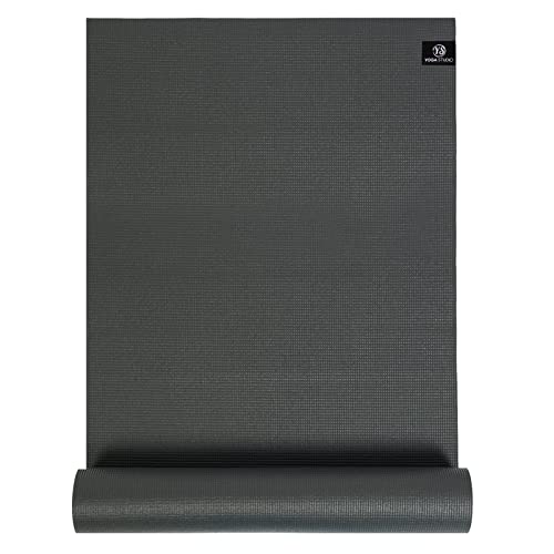 Yoga Studio Sticky Yoga Mat | Oeko-Tex Tear Proof Non-Slip | Workout Exercise Gym Fitness Yoga & Pilates Mat | 183cm x 61cm x 6mm (Graphite Grey)