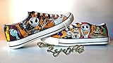  Zapatillas customizadas personalizadas lona Pesadilla antes Navidad - regalos para el - regalos para ella - cumpleaños - San Valentin