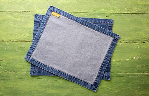 Jogo Americano, Kit com 2, Coleção Especiarias Acervo Panelinha, Azul Jeans, Algodão