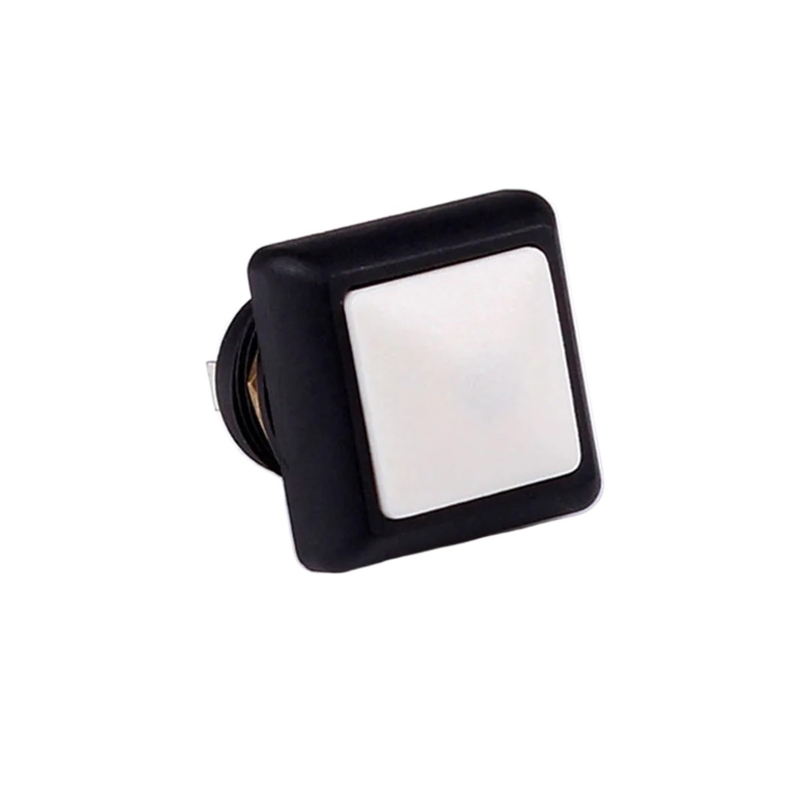 Bouton carré 12 mm blanc avec blocage mécanique étanche IP67