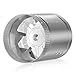 Hon&Guan Inline Duct Fan Scarico Ventilazione Ventilatore Assiale per Serra, Garage - Metallo (Metallo-150MM)