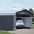 Arrow 12 x 20 x 7-Foot Heavy Duty Galvanized Steel Carport with Fabric Enclosure Kit for 12 x 20-Foot Carports