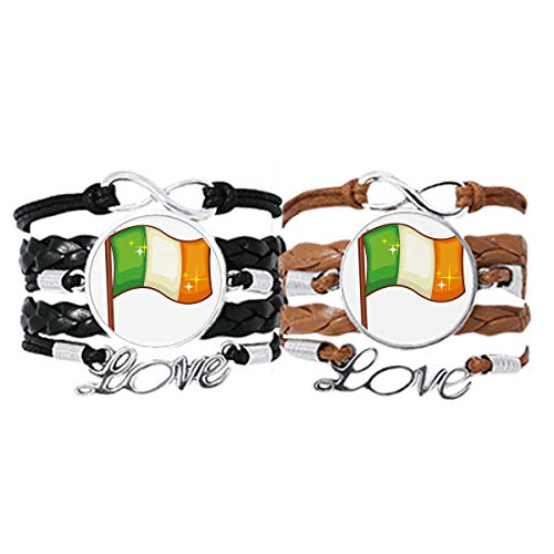 Pulsera de cuero Irlanda para parejas ideal para vestir en el día de San Patricio