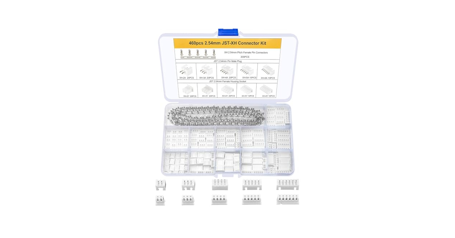 Amazon.com: woshilaoDS 460 Pcs JST-XH 2.54mm Connector Kit