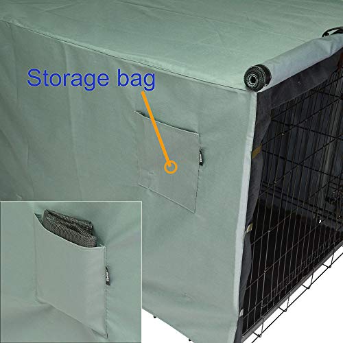 TOPEIUS Dog Crate Cover Cage Cover for 48inch Double Door Wire Crate