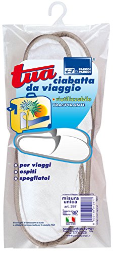 Parodi & Parodi - Chanclas de Viaje para Hombre, Talla única, Zapatillas Unisex Parodi & Parodi 297 TUA, Color Blanco