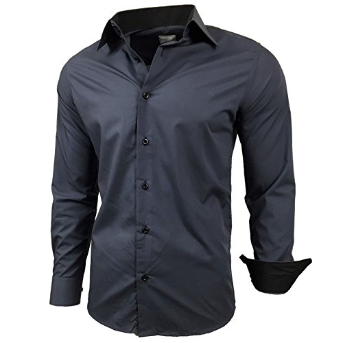  Subliminal Mode - Chemise Homme Bicolore uni M...