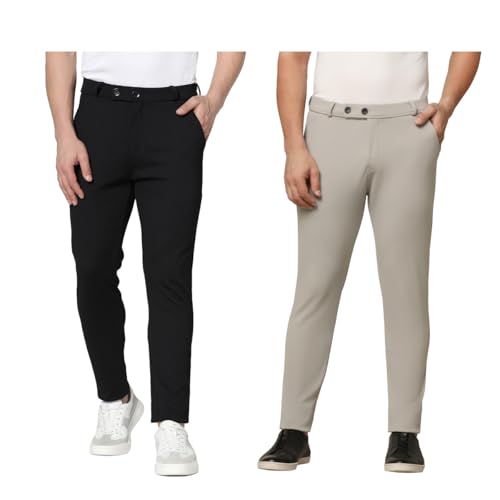 Image of TOPLOT Men's Formal Trouser | Slim Fit Tailored Design | Comfortable, Structured Look with Clean Finish | Elegant Styling for Daily Use | Office, Formal & Business Wear (5068)