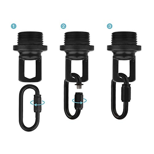 Helunsi Canopy Kit, Black Canopy Light Kit, 5-3/8" Dia Canopy Kit For Chandelier Or Pendant Light Fitting Accessory, Diy Creative Swag Lighting Fixtures(1Pcs) #TOP5