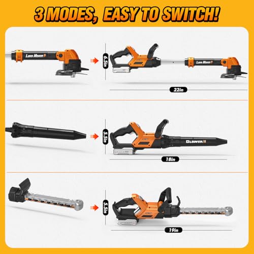 image for Hodurgyi 3-IN-1 Kids Garden Tools with Lights and Sounds, Weed Wacker 