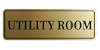 Standard Utility Room Sign - Brushed Gold - Small (1 Pack)