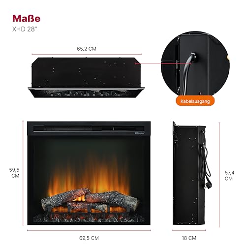 Dimplex Elektrokamin Einsatz XHD 28 Zoll mit Wasserdampf
