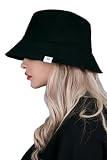 [VARZAR] Herringbone label bucket hat Black