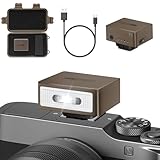 MEDALight F1 Mini Camera Flash Camera Flash Speedlite for Ricoh (GR3/GR3X,etc.) Fuji/Sony ZV1/Nikon/Canon,Digital Film Cameras,Portable Mini hot Shoe Flashlight for DSLR Cameras.(Brown Rosegold)
