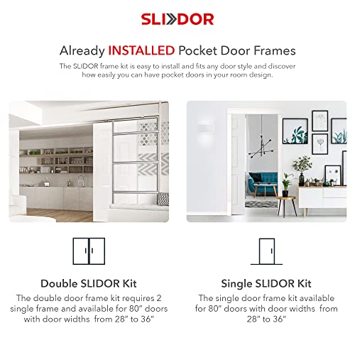Slidor Pocket Door Frame Kit Hardware System For Sliding Hidden Doors Inside The Pocket Of Your Wall thumb #3