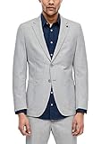  s.Oliver BLACK LABEL Herren Sim Fit: Sakko mit Webstruktur light grey melange 44