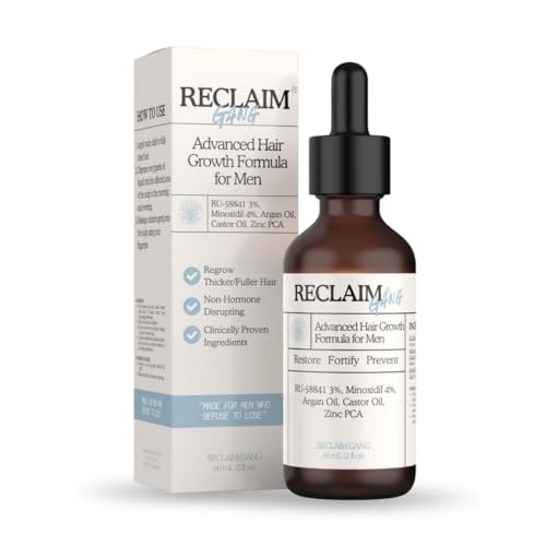 RU58841 + MINOXIDIL (60ml) Hair Growth Support Serum Promotes Thicker Fuller Hair with Natural Hydrating Oils