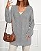 BTFBM Fall Fashion 2025 Chunky Cardigan Sweaters for Women Winter Open Front Cable Knit Button Long Cardigans Outerwear(Grey, Medium)