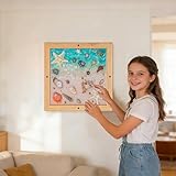 14' Seashell Texture Board – Ocean-Themed Sensory Wall Panel for Kids, Engaging Wooden Touch & Feel Activity Board for Sensory Rooms, Classrooms, Therapy Centers & Home Learning