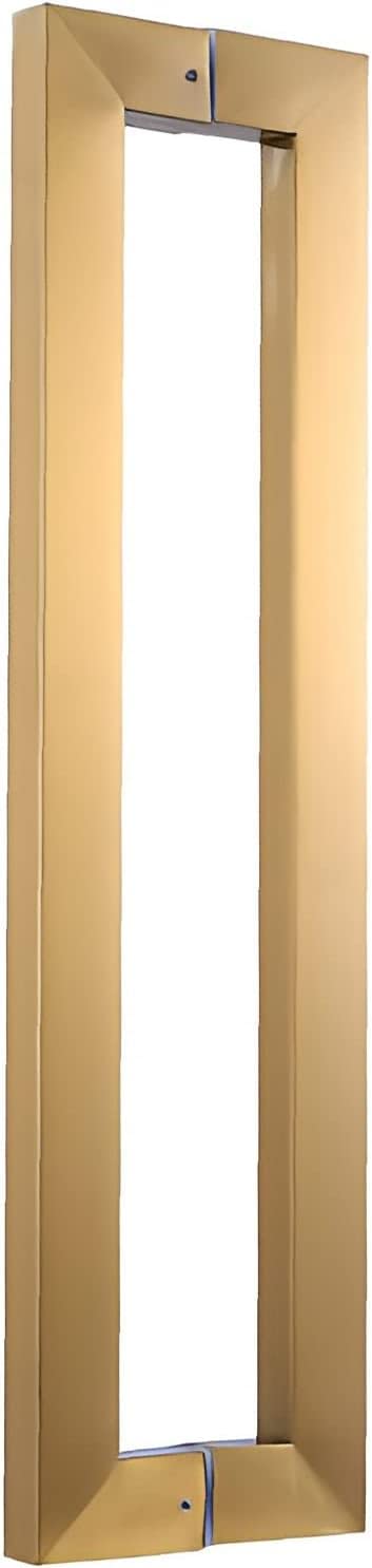 Metal Glass Door Pulls Grab Easy to Install,Door Pull Handle Internal External, Contemporary Door Handles Two-Side Design, Shower Basement Patio Door(Gold,Length 44cm(17.3inch))