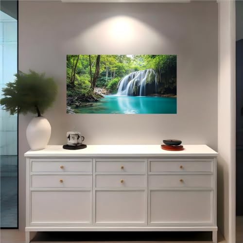 Vinilo pared de cascada para crear un oasis de relajacion en el bano de casa 3