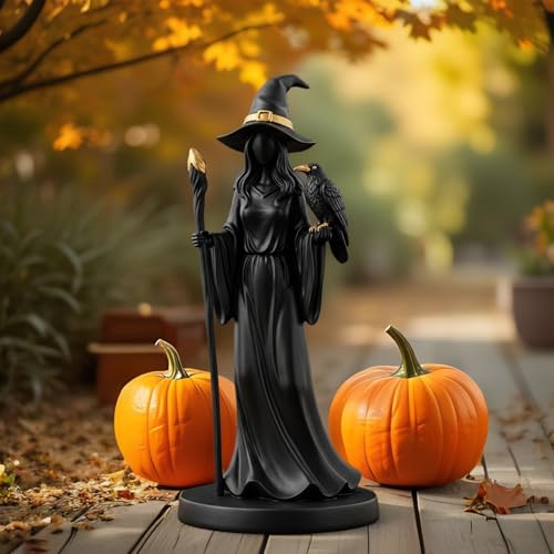 Statue de sorcière durable pour remplacer les décos fragiles de cheminée