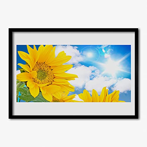 Affiche encadrée 100x70 cm fleurs et plante nature avec cadre MDF Tulup