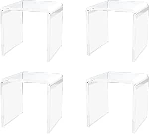 Amazon.com: Marketing Holders 4 Pack Clear Acrylic Riser 2” Square ...