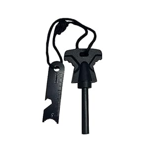 Survival Fire Steel, Survival Flint and Steel Fire Starter Kit, Magnesium Ferrocium Rod Firesteel, Flint Striker Fire Starter for Travelling Camping Hiking