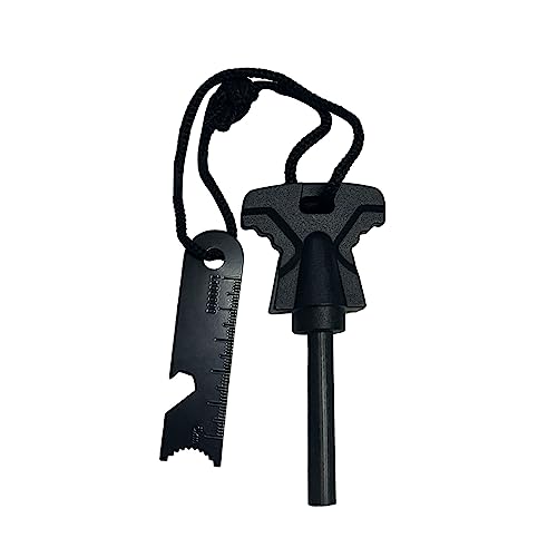 winbest Survival Fire Steel, Survival Flint and Steel Fire Starter Kit, Magnesium Ferrocium Rod Firesteel, Flint Striker Fire Starter for Travelling Camping Hiking