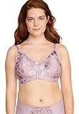 Naturana® Minimizer BH mit Blumenmuster [Cup B-D]: Minimizer BH ohne Bügel I Big Cup BH mit schönen Verzierungen I hochwertiger BH Minimizer ohne Bügel 80 Pearl C