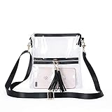 MOETYANG Clear Purse for Women, Clear Crossbody Bag,Small Shoulder Stadium Bag