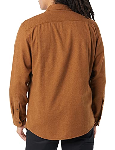 Image of Amazon Essentials Men's Regular Fit Long-Sleeve Flannel Shirt, Soft Brushed Cotton, Lightweight yet Warm